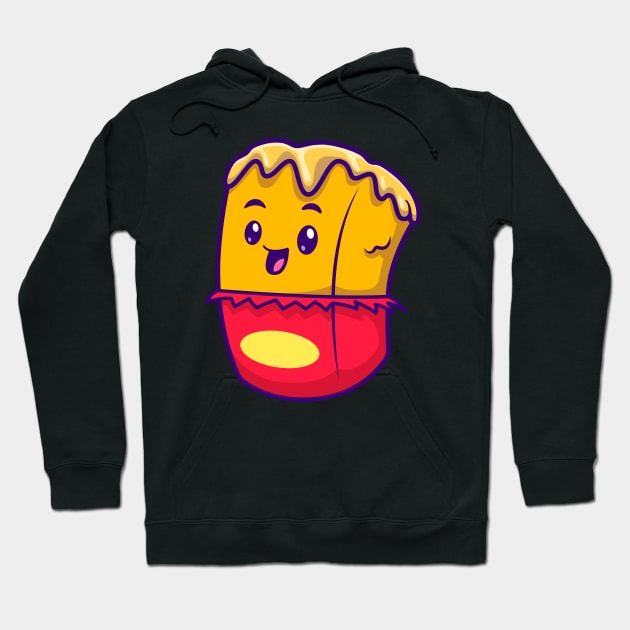 Cute Butter Character Cartoon Hoodie by Catalyst Labs